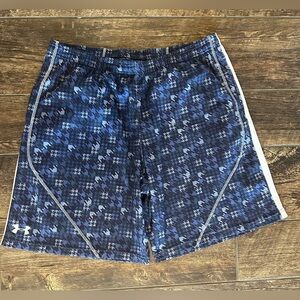 Under Armour Blue and Black Athletic Shorts